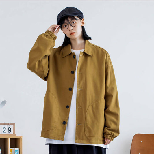 春定番 カジュアル ルーズシルエット ワークスタイル シャツ U-13131