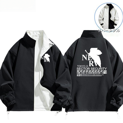 『雨の日も安心』合わせやすい 撥水加工リバーシブル 男女兼用 ライトジャケット U-13111