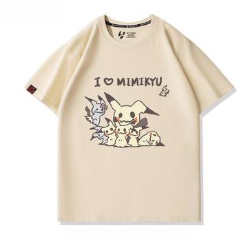 人気キャラ プリント 半袖 男女兼用 Tシャツ U-13116