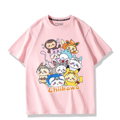 男女兼用 プリント 半袖 Tシャツ U-13195