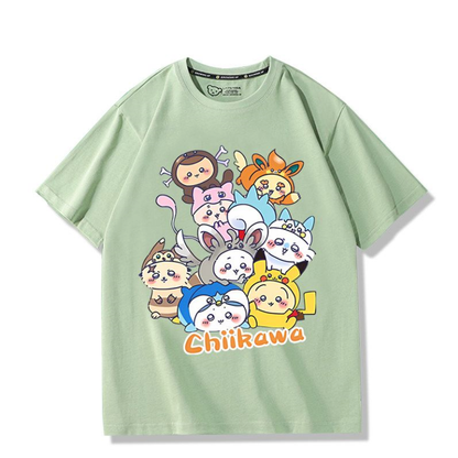 男女兼用 プリント 半袖 Tシャツ U-13195
