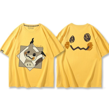 男女兼用 プリント 半袖 Tシャツ U-13201
