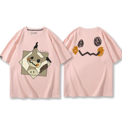 男女兼用 プリント 半袖 Tシャツ U-13201