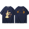 男女兼用 シンプル プリント 半袖 Tシャツ U-13202