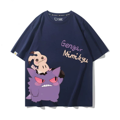 男女兼用 シンプル プリント 半袖 Tシャツ U-13205