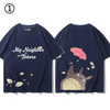 男女兼用 快適 プリント 半袖 Tシャツ U-13193