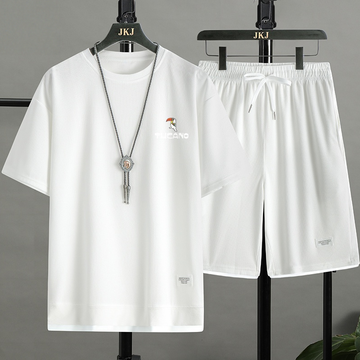 男女兼用 シンプル 上質 Tシャツ & ショーツ セットアップ U-80002