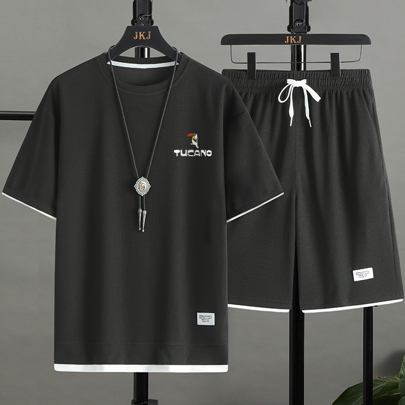 男女兼用 シンプル 上質 Tシャツ & ショーツ セットアップ U-80002