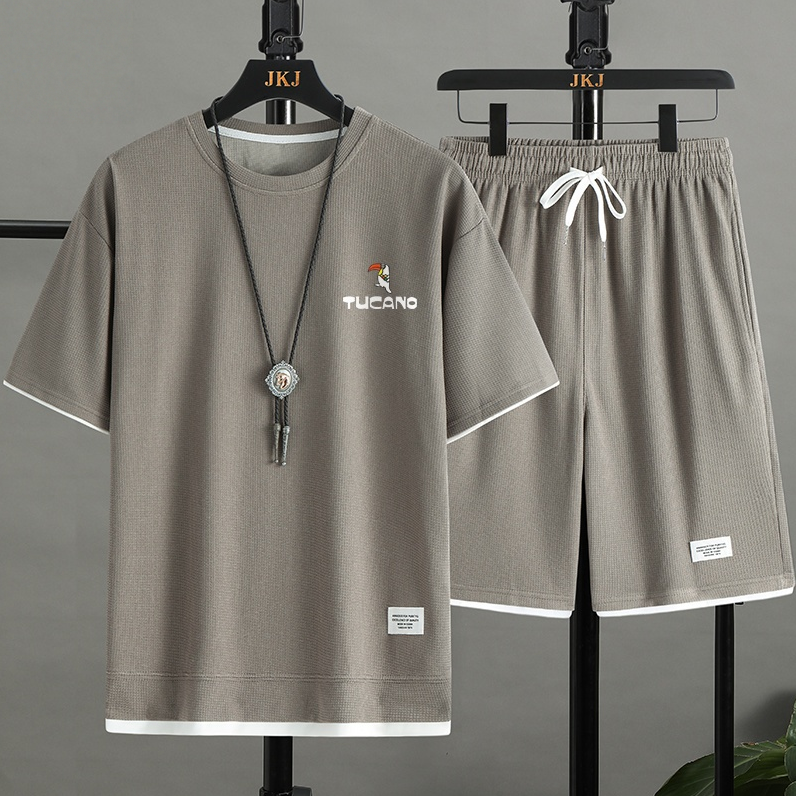 男女兼用 シンプル 上質 Tシャツ & ショーツ セットアップ U-80002