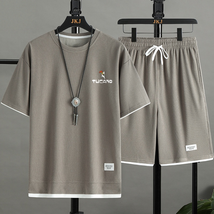 男女兼用 シンプル 上質 Tシャツ & ショーツ セットアップ U-80002