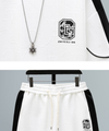 男女兼用 カジュアル スポーツ Tシャツ & ショーツ セットアップ U-80004