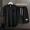 男女兼用 売れ筋 シンプル 半袖 Tシャツ & ショーツ セットアップ U-80007