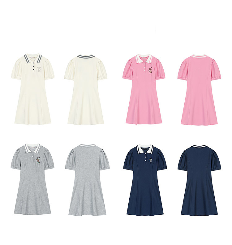 肌触りよい 刺繍入り ワンピース U-80027
