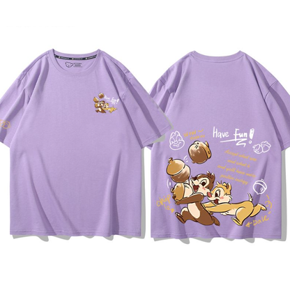 男女兼用 新作 プリント 半袖 Tシャツ U-13268
