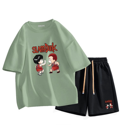 男女兼用 上質 カジュアル Tシャツ & ショーツ セットアップ U-13274