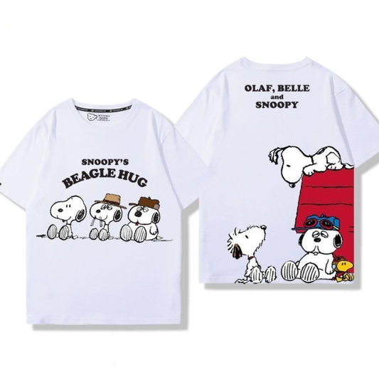 男女兼用 プリント シンプル 半袖 Tシャツ U-13275