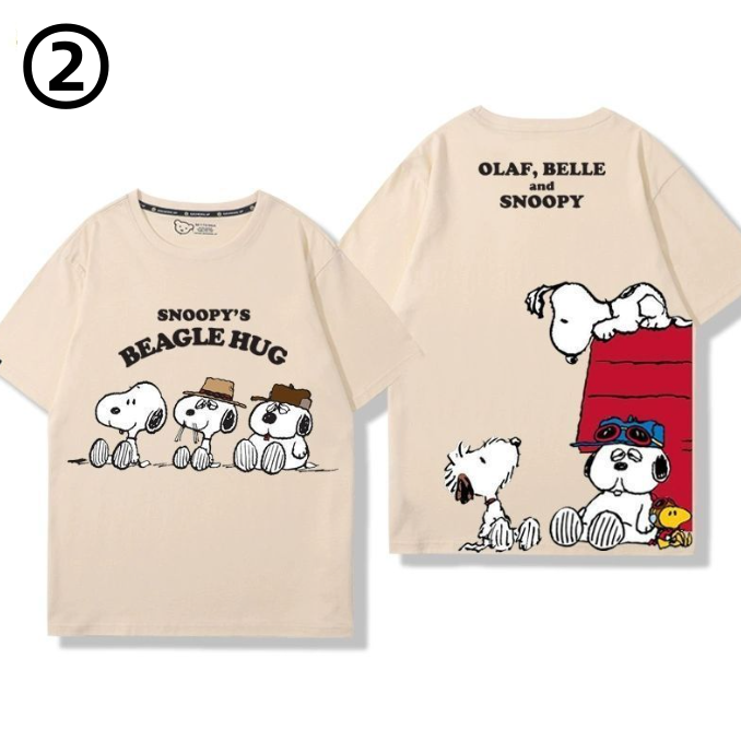 男女兼用 プリント シンプル 半袖 Tシャツ U-13275
