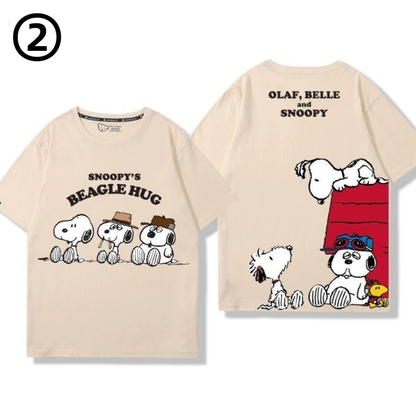 男女兼用 プリント シンプル 半袖 Tシャツ U-13275