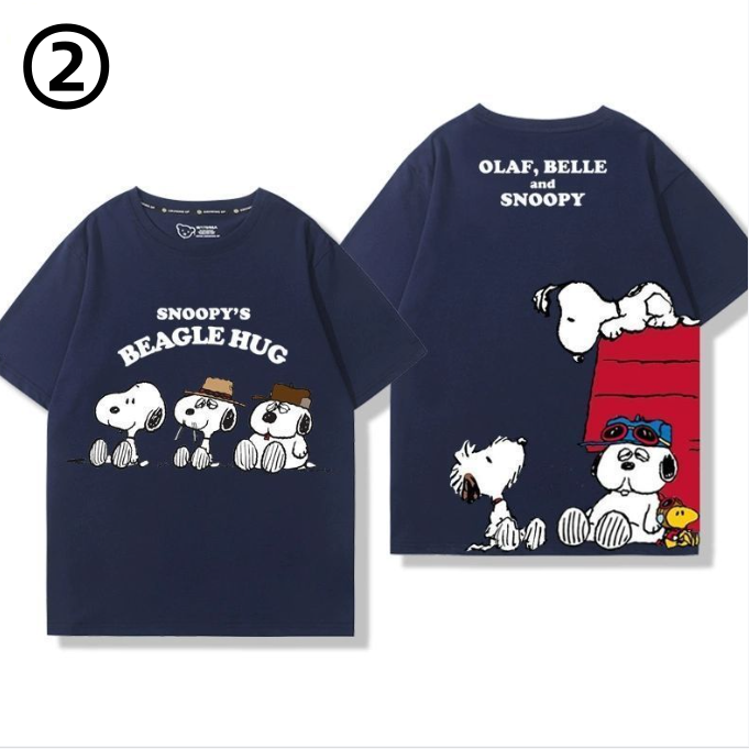 男女兼用 プリント シンプル 半袖 Tシャツ U-13275
