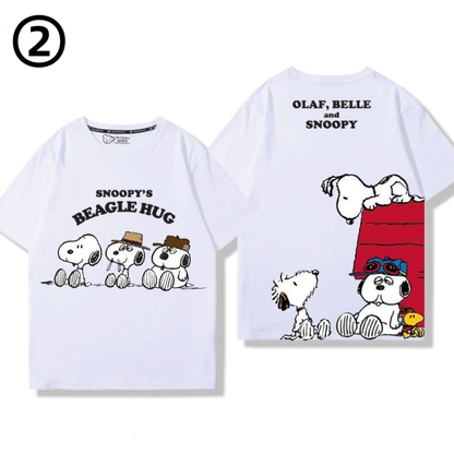 男女兼用 プリント シンプル 半袖 Tシャツ U-13275