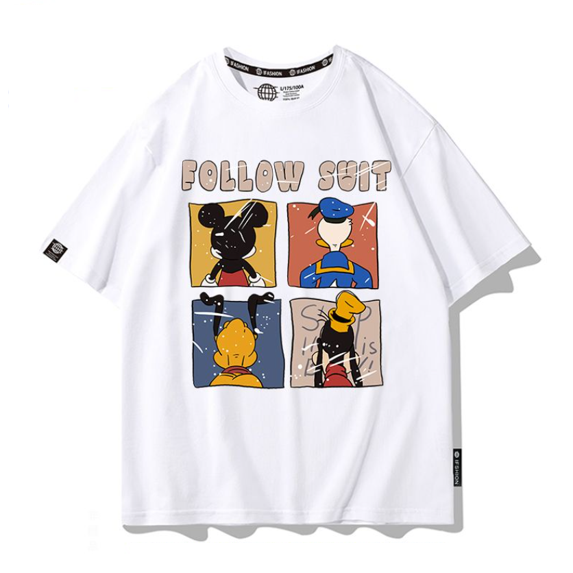 男女兼用 シンプル カジュアル 半袖 Tシャツ U-13309