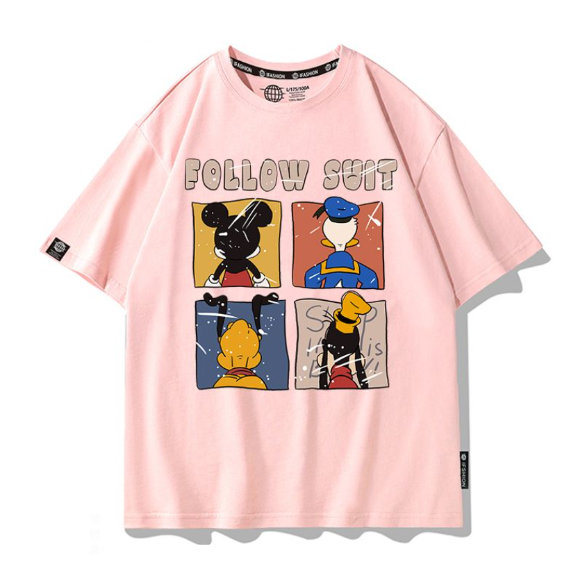 男女兼用 シンプル カジュアル 半袖 Tシャツ U-13309
