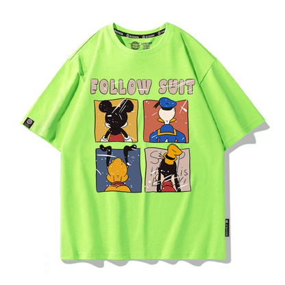 男女兼用 シンプル カジュアル 半袖 Tシャツ U-13309