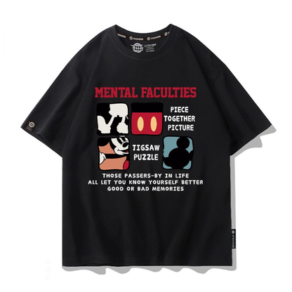 男女兼用 プリント カジュアル 半袖 Tシャツ U-13310