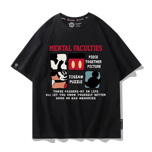 男女兼用 プリント カジュアル 半袖 Tシャツ U-13310