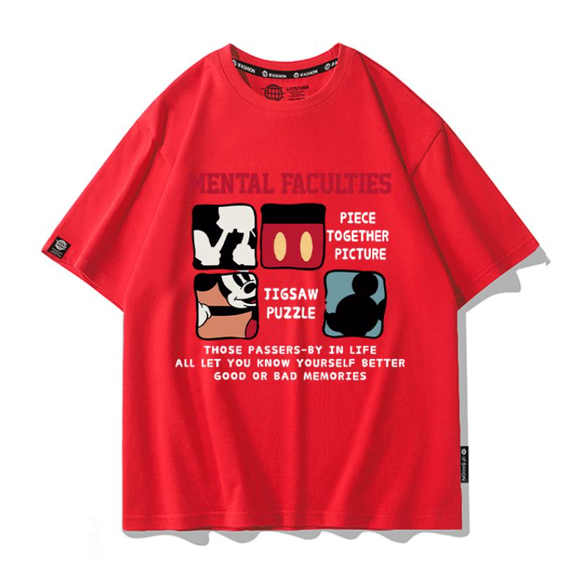 男女兼用 プリント カジュアル 半袖 Tシャツ U-13310