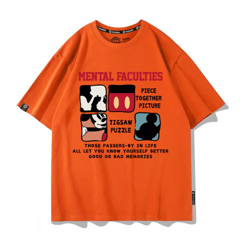男女兼用 プリント カジュアル 半袖 Tシャツ U-13310