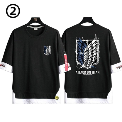 男女兼用 ファッション シンプル 半袖 Tシャツ U-13329
