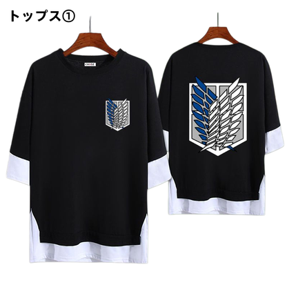 男女兼用 単品注文 上質 カジュアル Tシャツ & ショーツ セットアップ U-13339