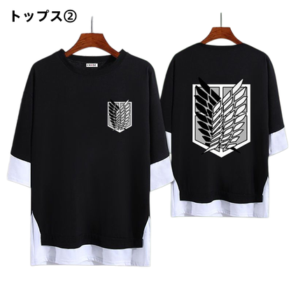男女兼用 単品注文 上質 カジュアル Tシャツ & ショーツ セットアップ U-13339