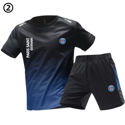 男女兼用 シンプル Tシャツ & ショーツ セットアップ U-13351