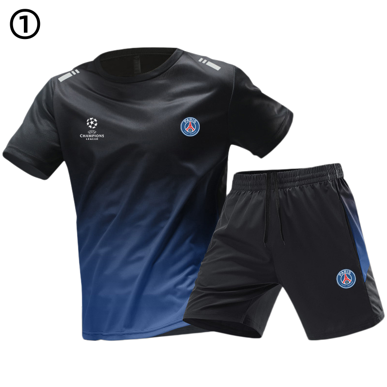 男女兼用 シンプル Tシャツ & ショーツ セットアップ U-13351