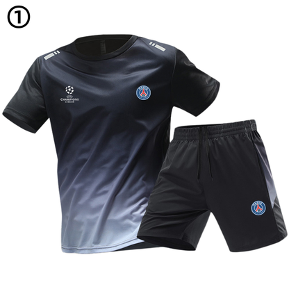 男女兼用 シンプル Tシャツ & ショーツ セットアップ U-13351