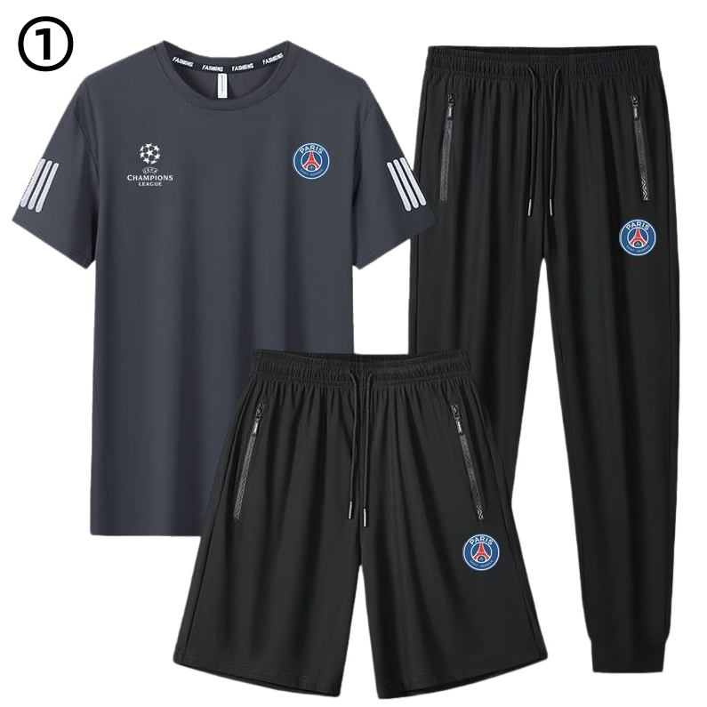 男女兼用 カジュアル Tシャツ & ショーツ & ロングパンツ セットアップ U-13352