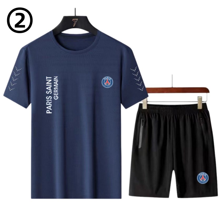 男女兼用 接触冷感 Tシャツ & ショーツ セットアップ U-13362