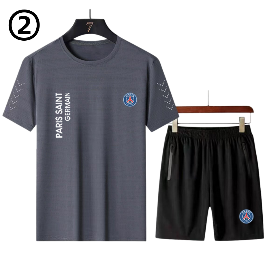 男女兼用 接触冷感 Tシャツ & ショーツ セットアップ U-13362