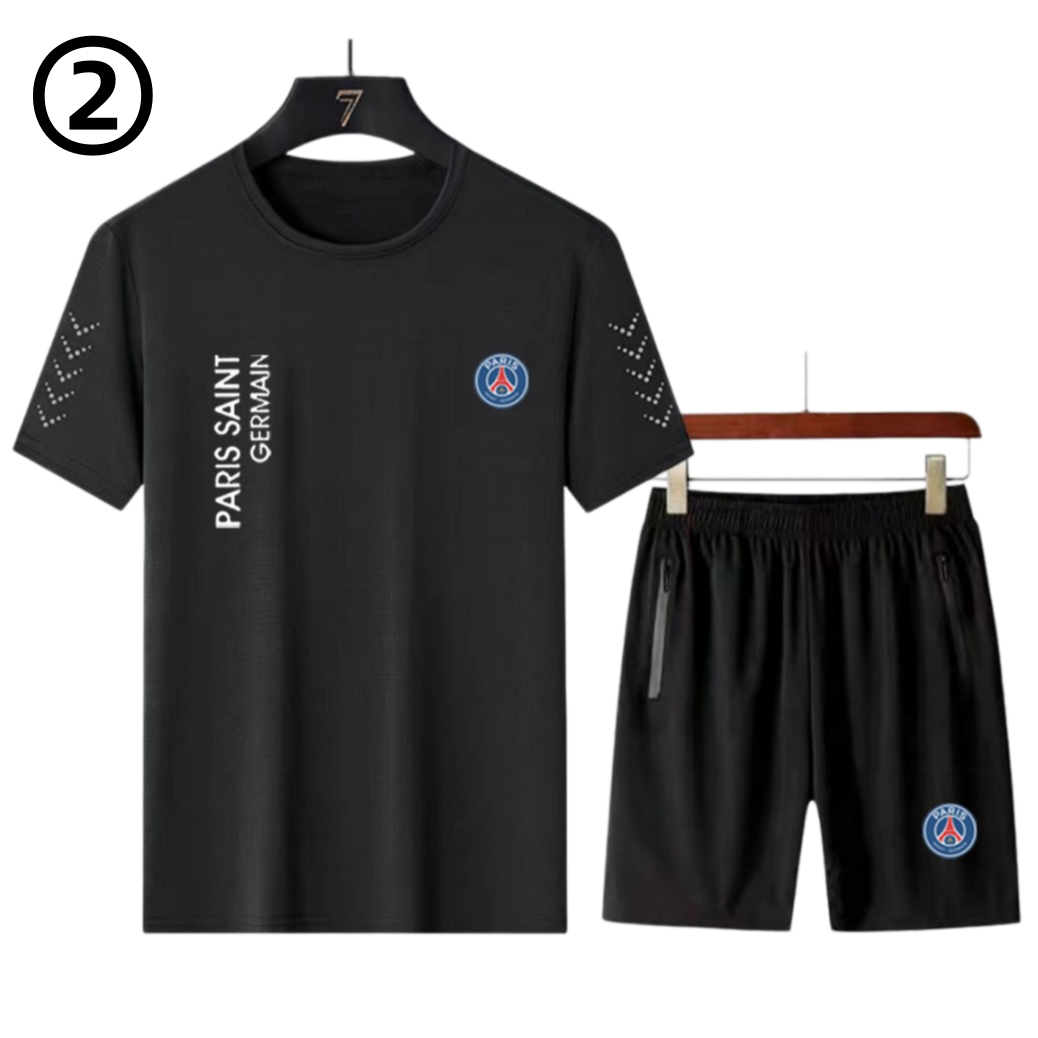 男女兼用 接触冷感 Tシャツ & ショーツ セットアップ U-13362
