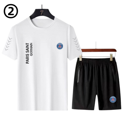 男女兼用 接触冷感 Tシャツ & ショーツ セットアップ U-13362
