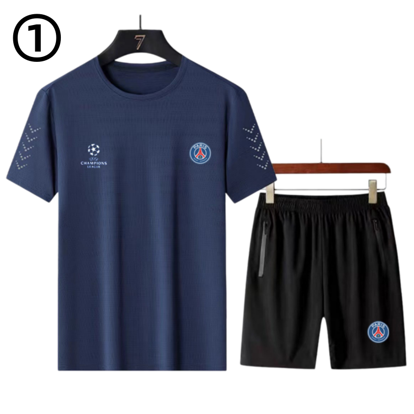 男女兼用 接触冷感 Tシャツ & ショーツ セットアップ U-13362