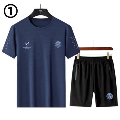 男女兼用 接触冷感 Tシャツ & ショーツ セットアップ U-13362