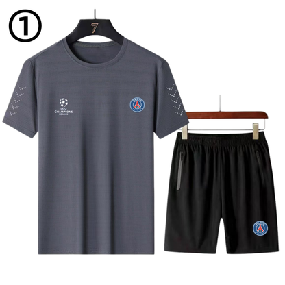 男女兼用 接触冷感 Tシャツ & ショーツ セットアップ U-13362
