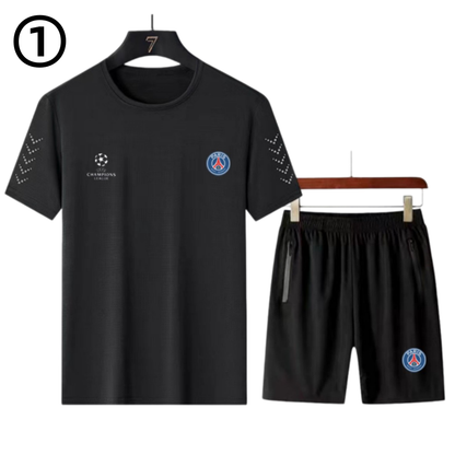 男女兼用 接触冷感 Tシャツ & ショーツ セットアップ U-13362