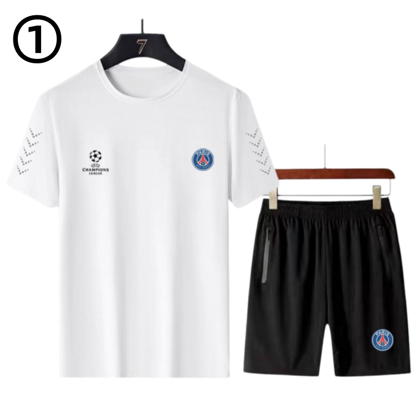 男女兼用 接触冷感 Tシャツ & ショーツ セットアップ U-13362