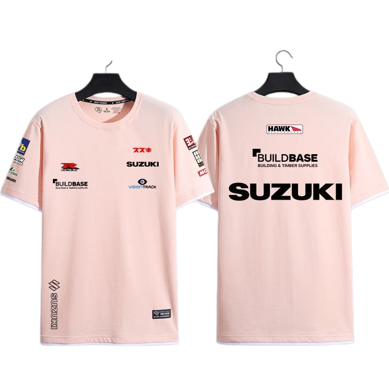 男女兼用 カジュアル 偽二枚 半袖 Tシャツ U-13374