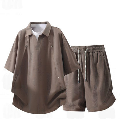 高品質 男女兼用 カジュアル Tシャツ & ショーツ セットアップ U-80074