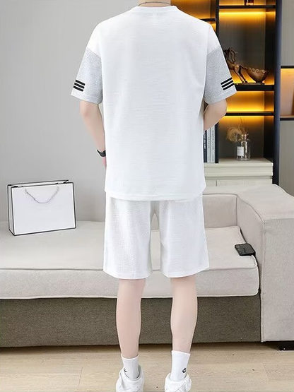 男女兼用 人気 カジュアル Tシャツ & ショーツ セットアップ U-80076